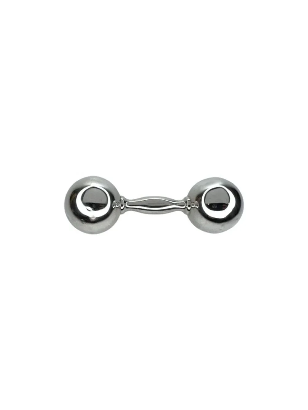 Tiffany & Co. Sterling Silver 925 Dumbbell Baby Rattle 4.5”